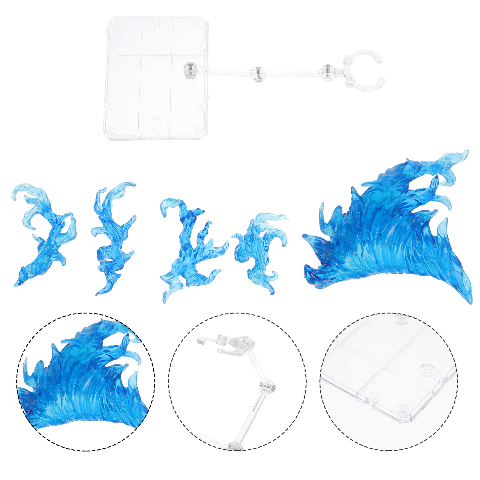 Action Figure Stand - 1Set Stand Figur Aksi Efek Api,