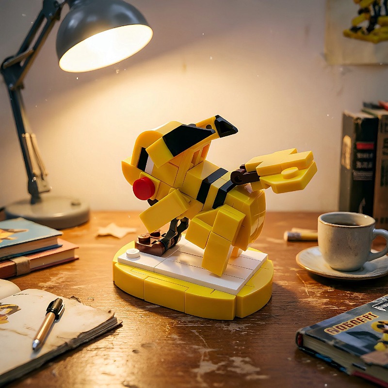 Building Block Mini - Partikel Mini Pokemon Pikachu MOC Blok