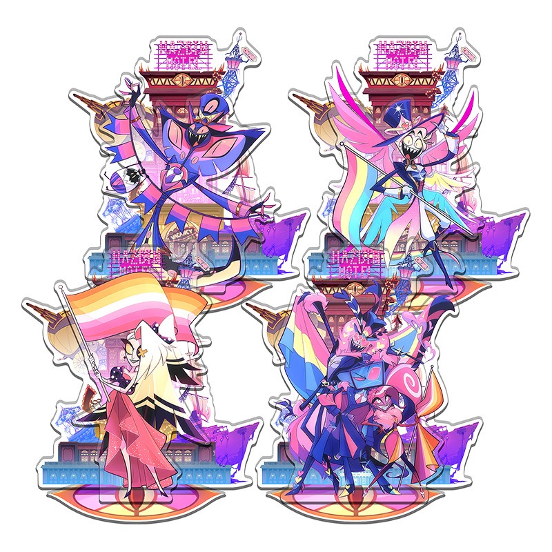 Figma Stand Set - Figur Akrilik Hazbin Hotel Anime dengan