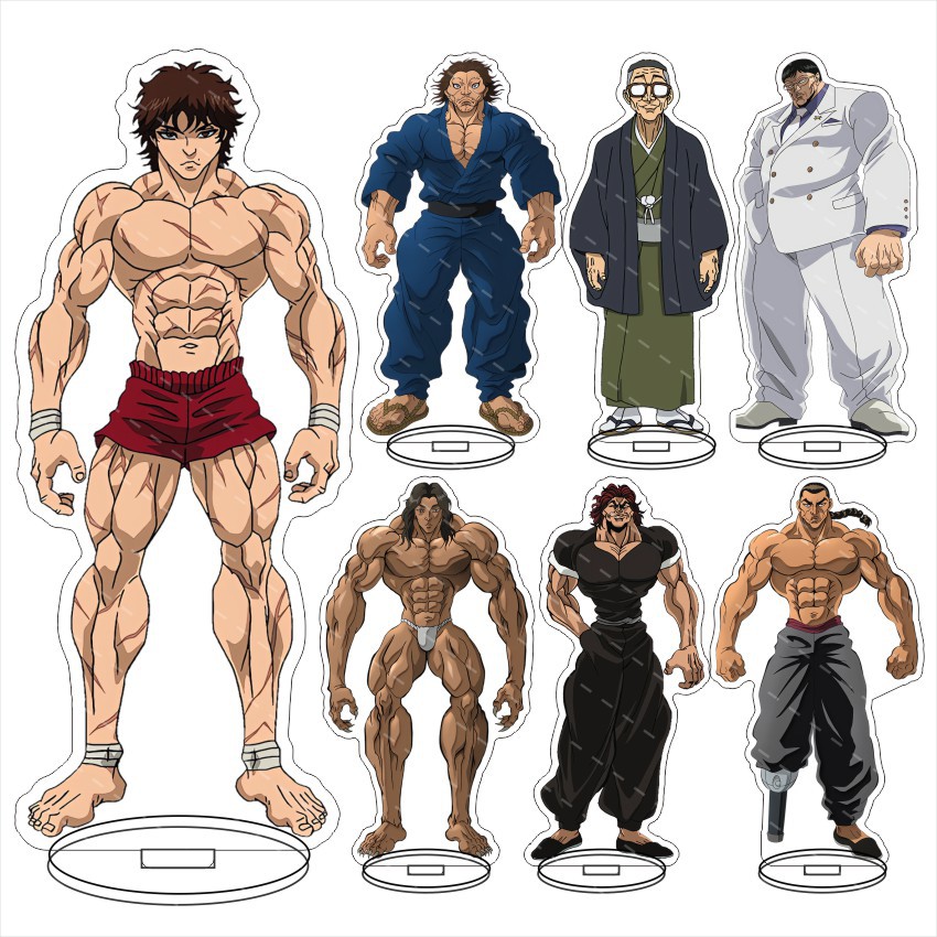 Figma Stand Set - Grappler Baki Baki Hanma Figur Akrilik